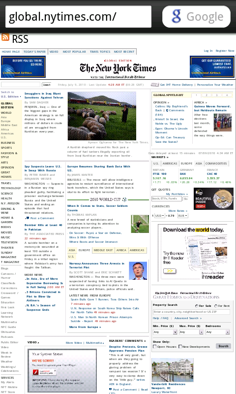 Opera Mini 5.1 auf Android - Vollbildmodus