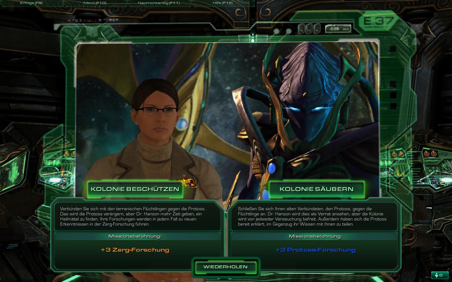 "Gut" oder "Böse": Vor Missionsbeginn darf der Spieler gelegentlich sein Vorgehen wählen.