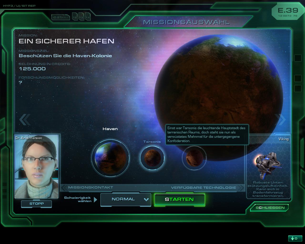 Die Missions-Briefings sind sehr kurz gehalten.