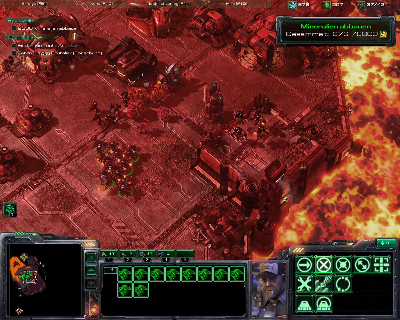 Alle paar Minuten muss der Spieler vor Lava flüchten.