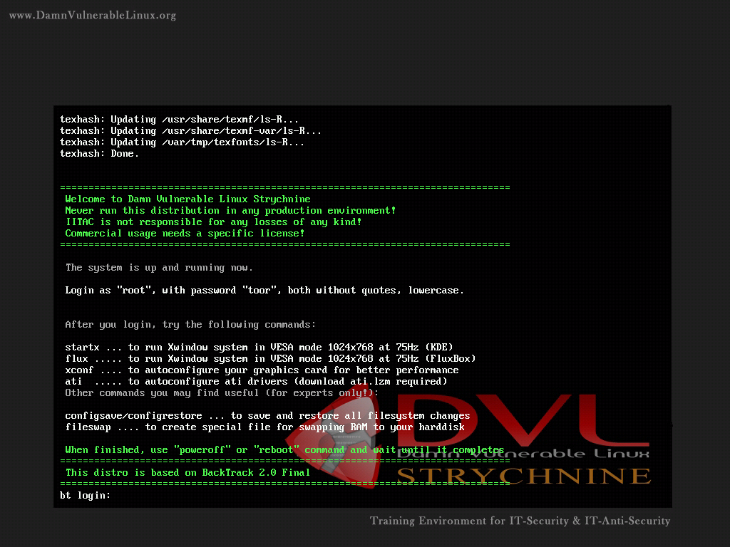Damn Vulnerable Linux 1.5 "Infectious Disease"