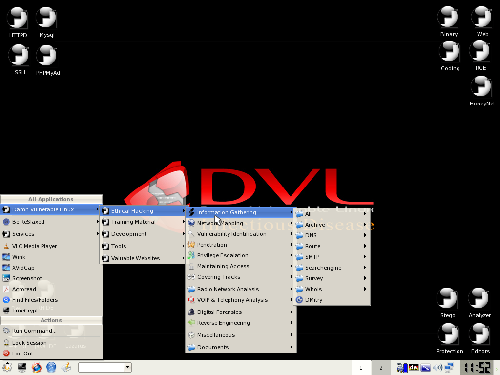 Damn Vulnerable Linux 1.5 "Infectious Disease"