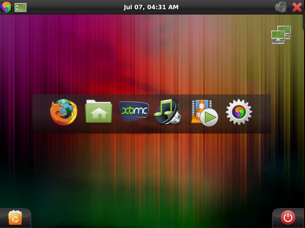 Test Element OS: Linux-Distribution verwandelt PCs in Mediacenter - Element OS 1.3 mit dem Anwendungsstarter