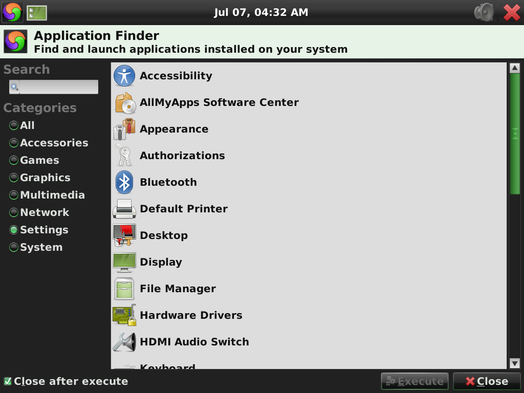 Das Einstellungsmenü