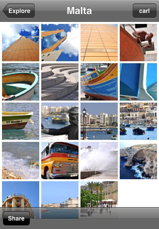 Jalbum-iPhone-Anwendung - Thumbnailübersicht