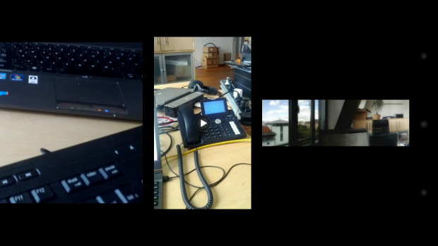 Aufgenommene Bilder und Videos können direkt aus der Kamera-Applikation heraus aufgerufen werden.