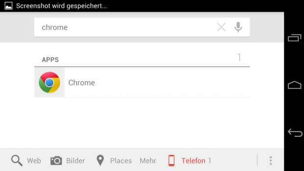 Die Sprachsuche lässt sich auch auf lokale Inhalten anwenden.