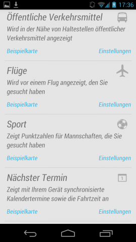 Informationen zu öffentlichen Verkehrsmitteln oder Sportveranstaltungen funktionieren aber noch nicht.
