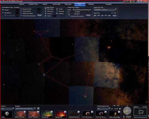 Zwei mal alt und neu: Das Sternbild Schütze vor... (Bild: Microsoft)