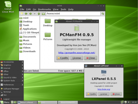 Linux Mint 9 LXDE