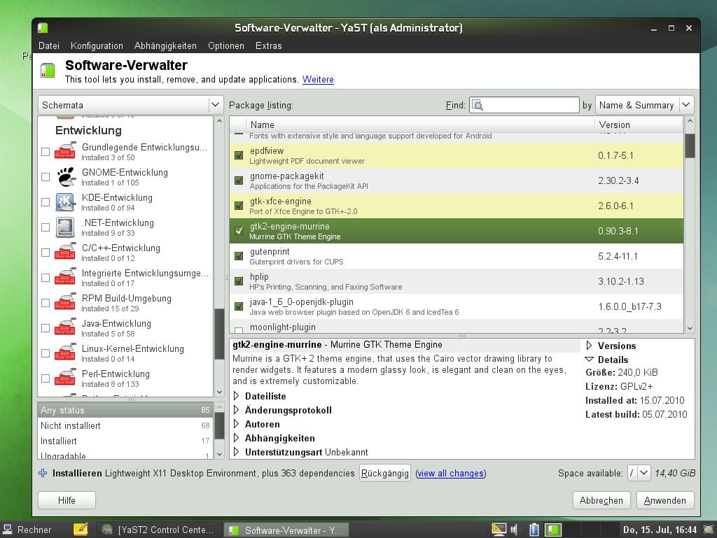 Opensuse 11.3 bringt zahlreiche Werkzeuge für Entwickler mit.