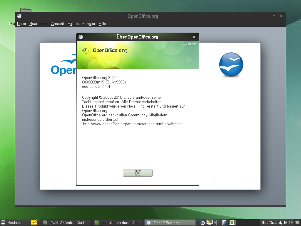 Die Büro-Software Openoffice.org liegt in einer aktuellen Version bei.