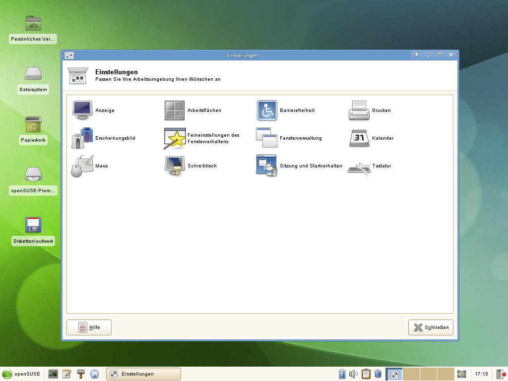 Xfce bringt eigene Anwendungen zur Konfiguration mit.