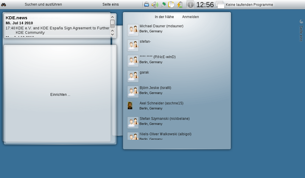 ... und bringt etliche Anwendungen für Social-Networks mit.