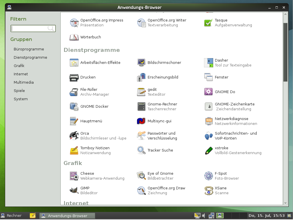 Auch die Live-CD bringt zahlreiche Anwendungen gleich mit...