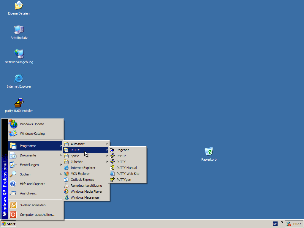 Die Werkzsammlung von Putty funktioniert in allen 32- und 64-Bit-Windows-Versionen.