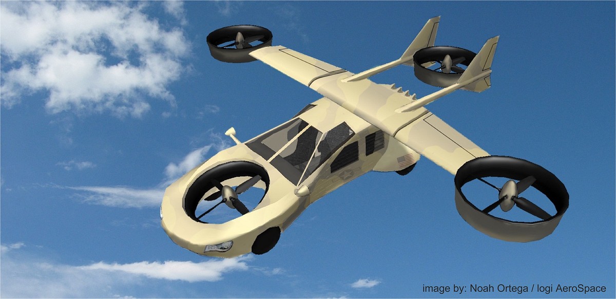 Laut Hersteller sollen Zivilisten damit Staus überfliegen können. (Bild: Logi Aerospace)