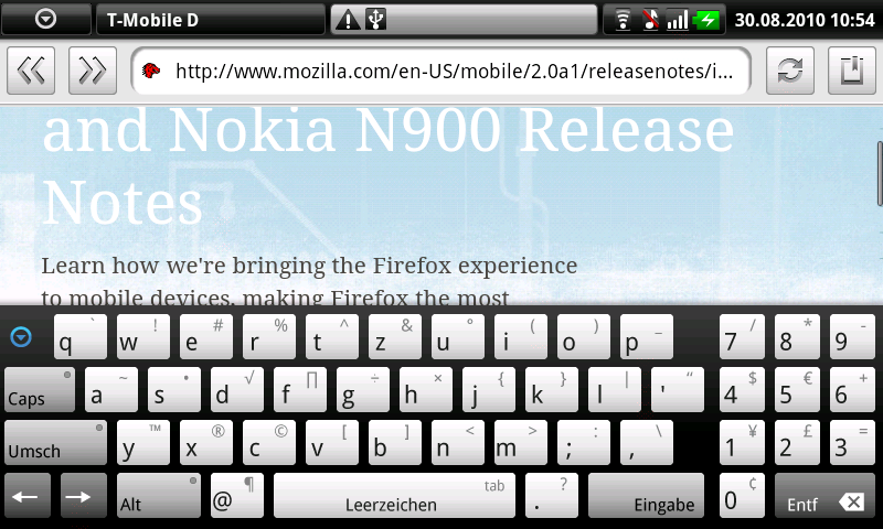 Komfortable Tastatur mit Nummernblock, allerdings ohne Umlaute.