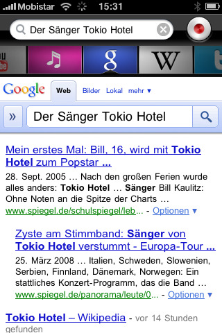Dragon Search - Suchergebnis in Google