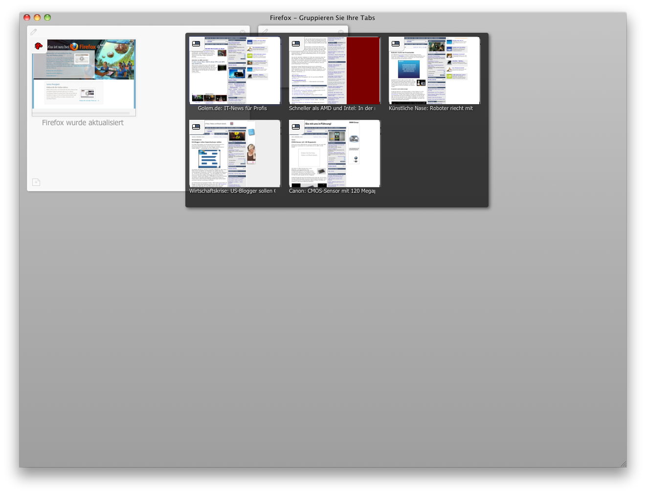 Firefox 4 Beta 4 - Panorama alias Tab Candy