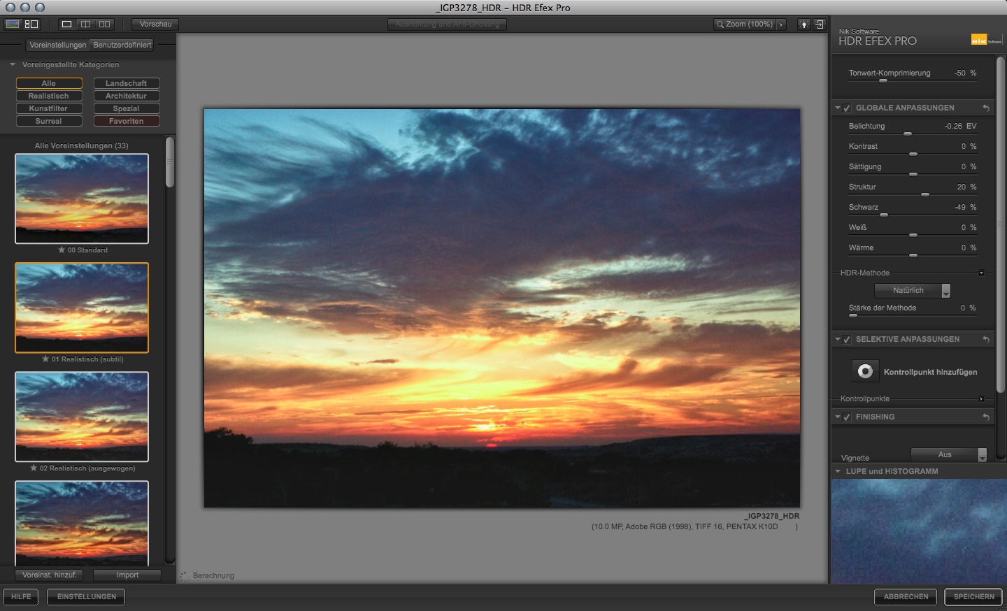 Nik Software HDR Efex Pro - Voreinstellungen (Foto: Andreas Donath)