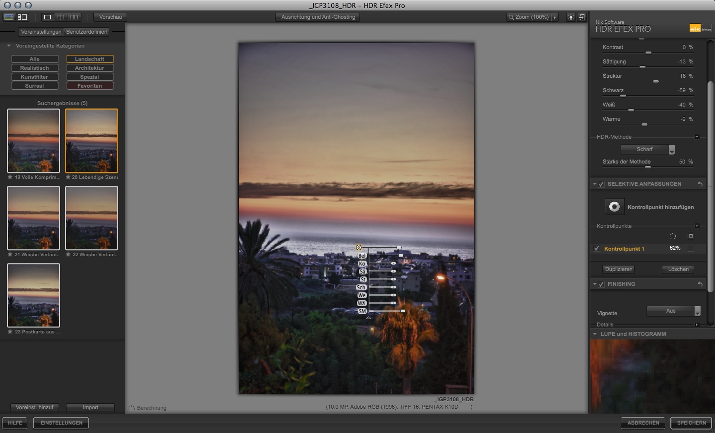Nik Software HDR Efex Pro - Anwendung der U-Point-Technik (Foto: Andreas Donath)