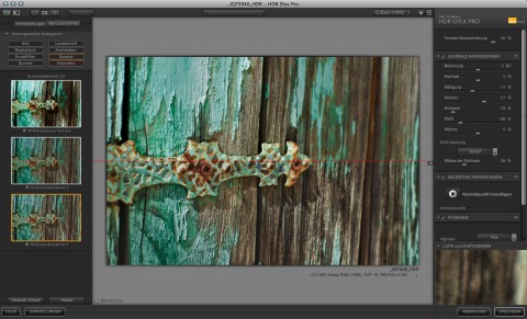 Nik Software HDR Efex Pro - Geteilte Ansicht vor und nach HDR-Effekt 
