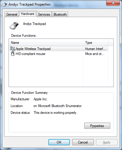 Trackpad unter Windows