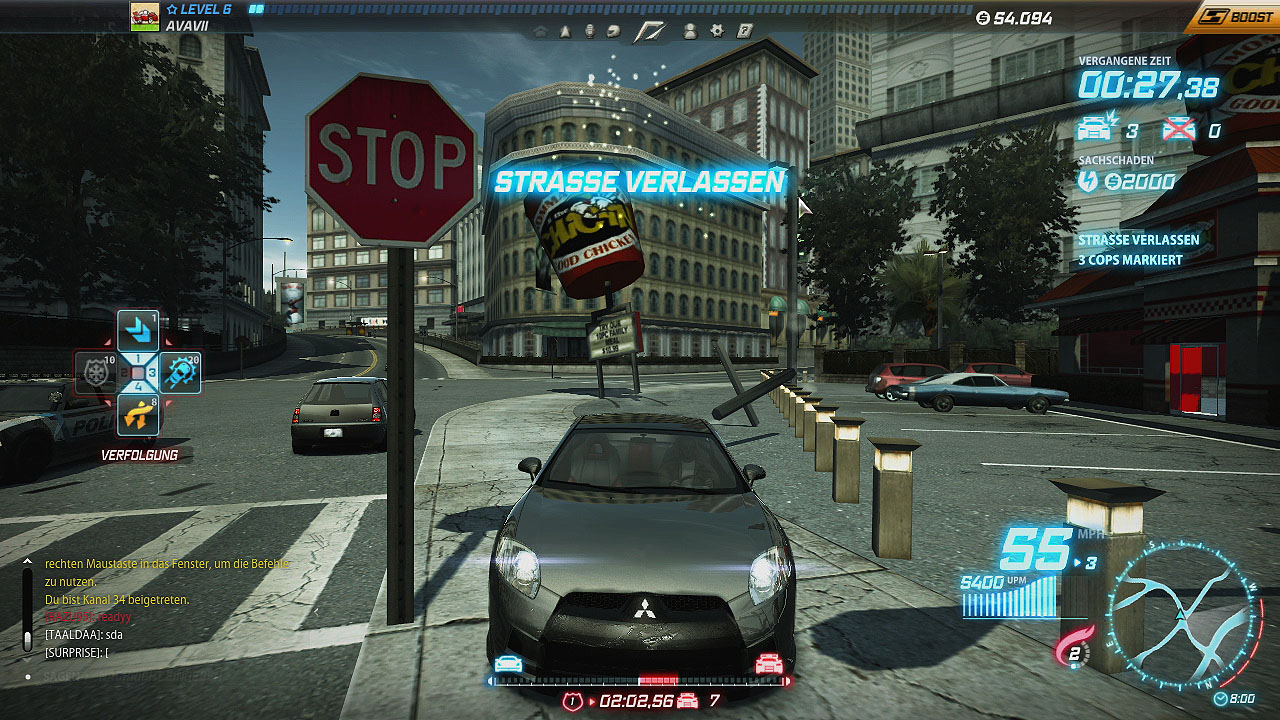 Die Stadt muss demoliert werden, um die Polizei abzuhängen.