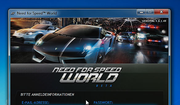 Der Startbildschirm enthält noch immer den Betaschriftzug.