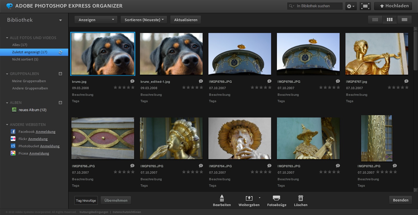 Photoshop Express Organizer