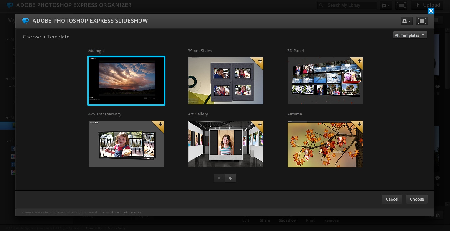 Photoshop Express Slideshow