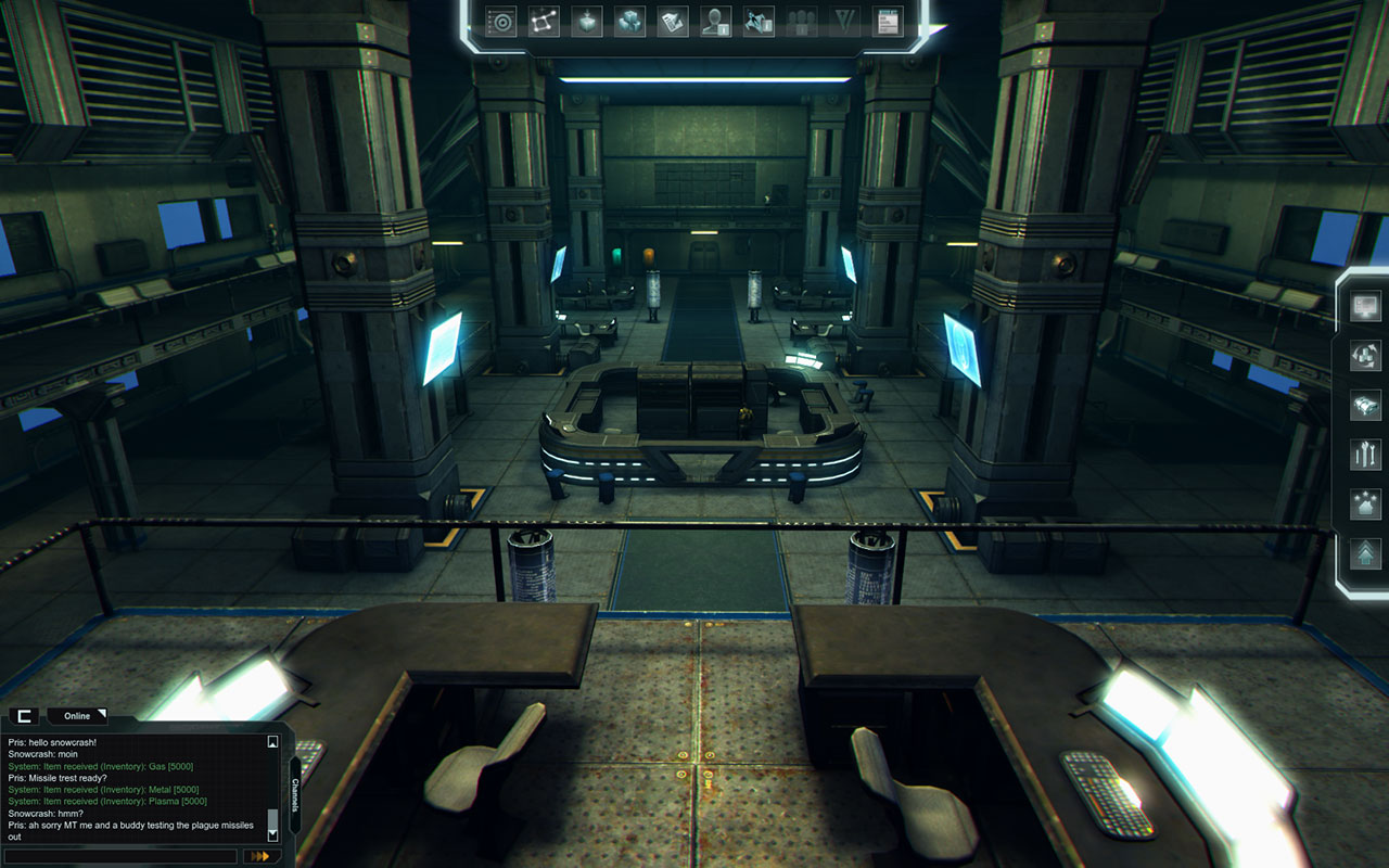 Black Prophecy - Blick in eine Raumstation (Screenshot: Gamigo/Reakktor)