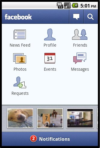 Facebook for Android 1.3.0 (Bild: Facebook)