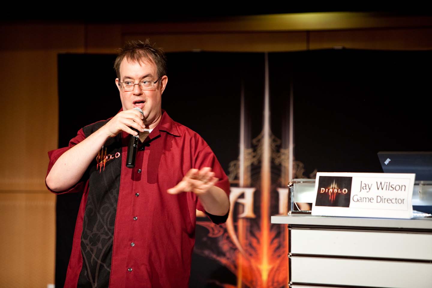 Jay Wilson, Game-Direktor von Diablo 3 bei Blizzard, gab neue Details des lang erwarteten Spiels bekannt. (Foto: Maximilian Knop)