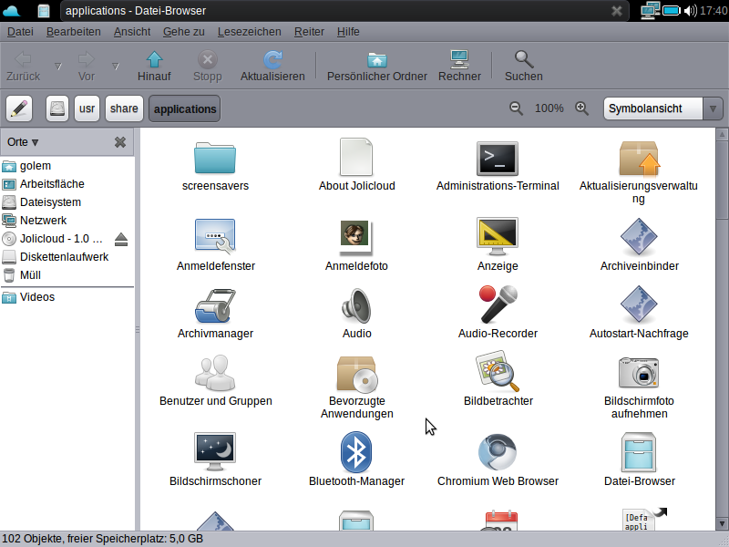 Die Linux-Distribution bietet auch zusätzliche Anwendungen, ...