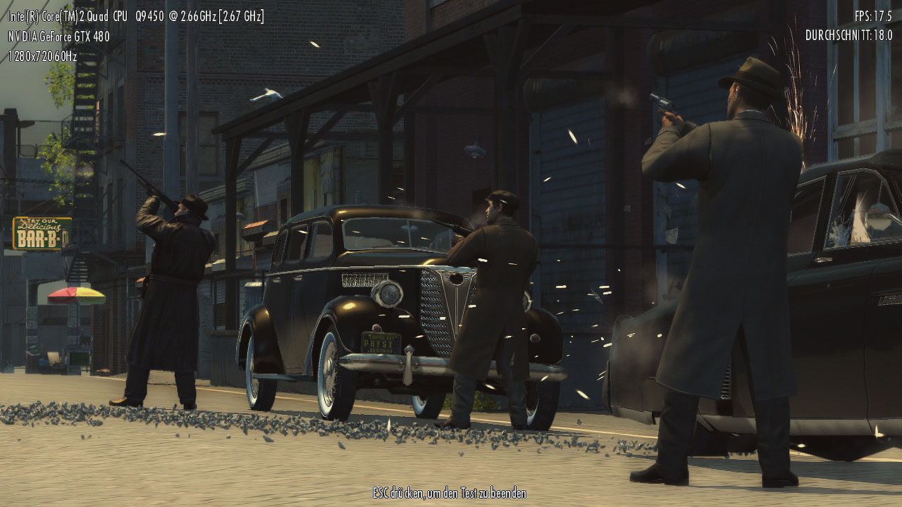 Mafia 2 Benchmark - PhysX: hoch