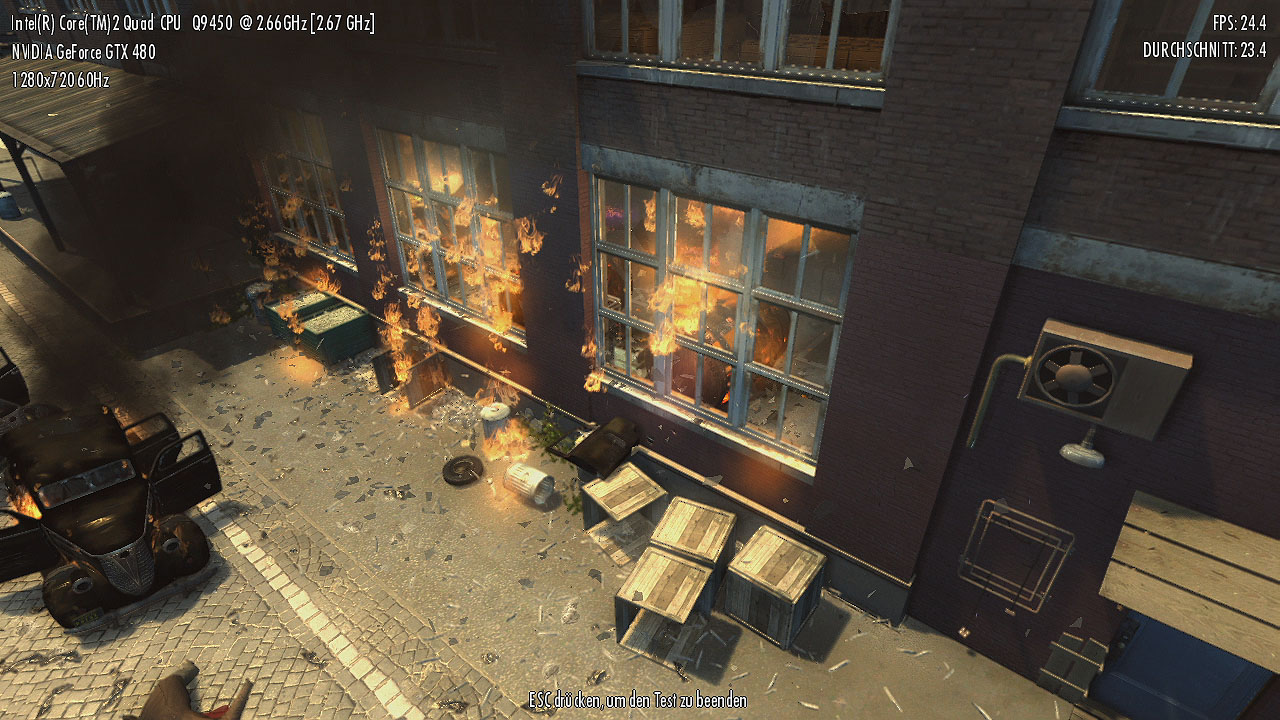 Mafia 2 Benchmark - PhysX: hoch