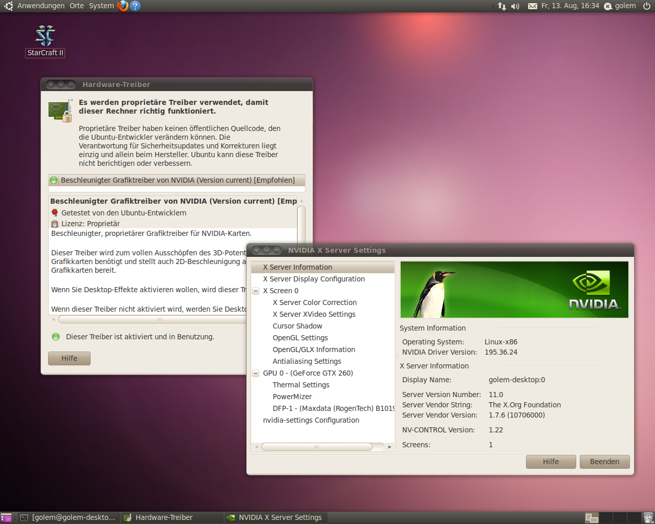 Für das Spielen von Starcraft 2 unter Linux werden OpenGL-Treiber benötigt.