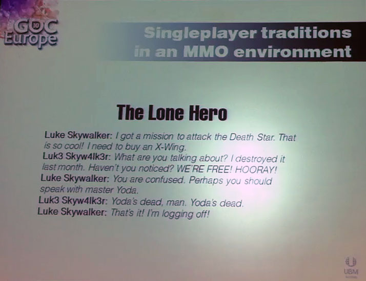 Der einsame Held - in vielfacher Ausfertigung im MMO unglaubwürdig (Foto: ck)