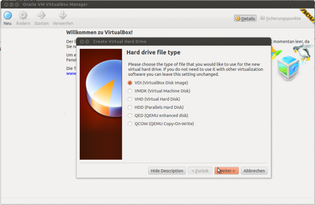 Virtualbox unterstützt zwei neue Qemu-Image-Formate.