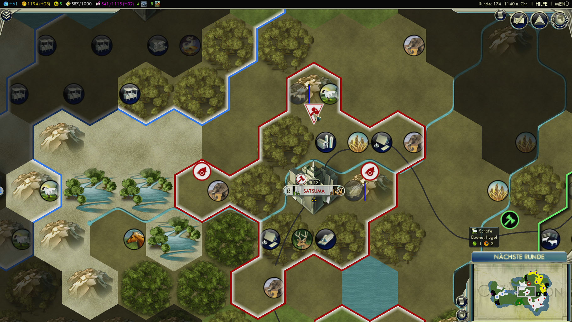 Die optionale 2D-Ansicht bietet mehr Übersicht. Das komplette Spiel ist so steuerbar.