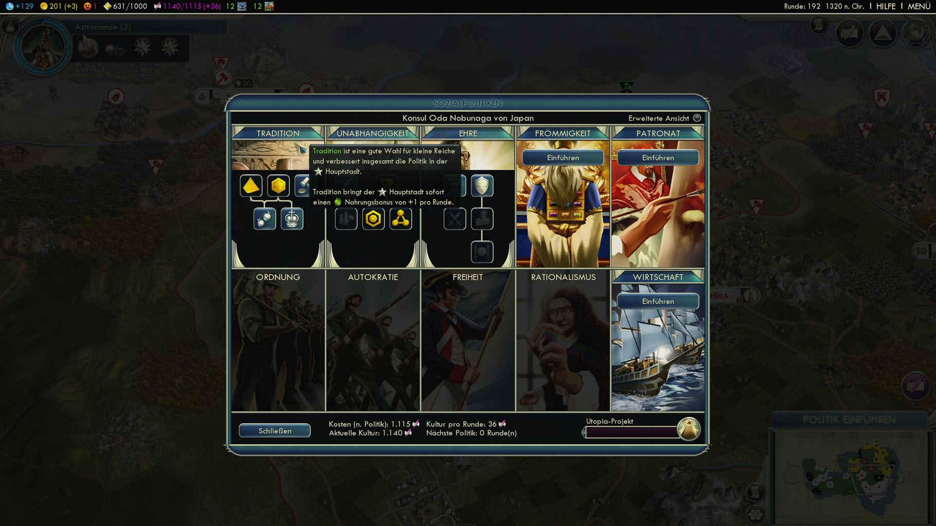 Die Auswahl an Sozialpolitiken