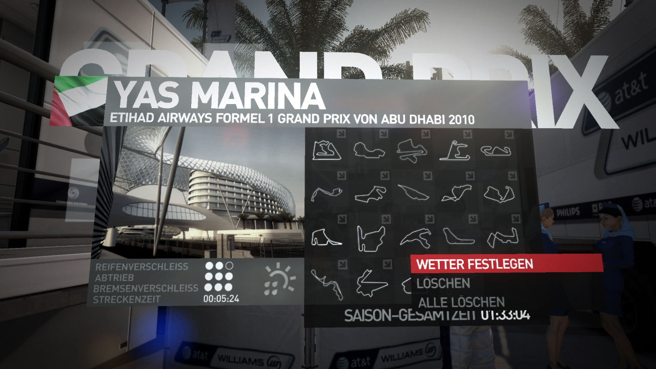 Alle 19 Strecken sind in F1 2010.