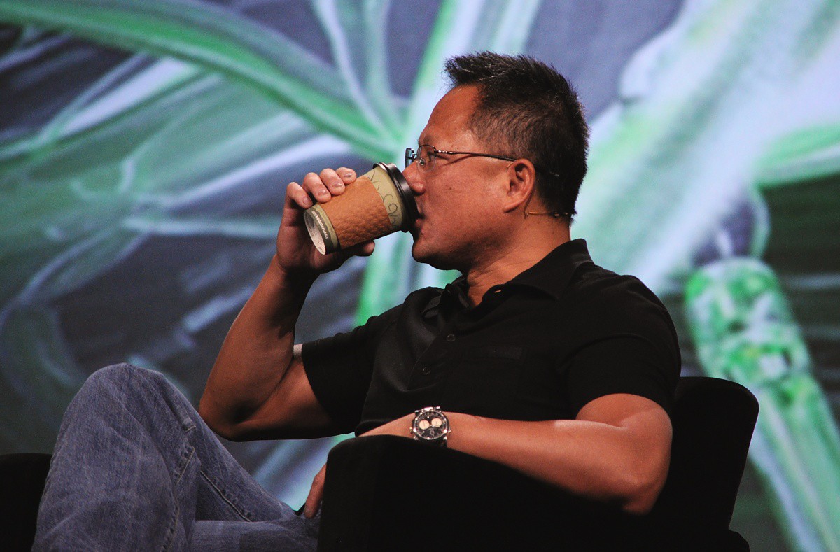 Jen-Hsun Huang beim Morgenkaffee