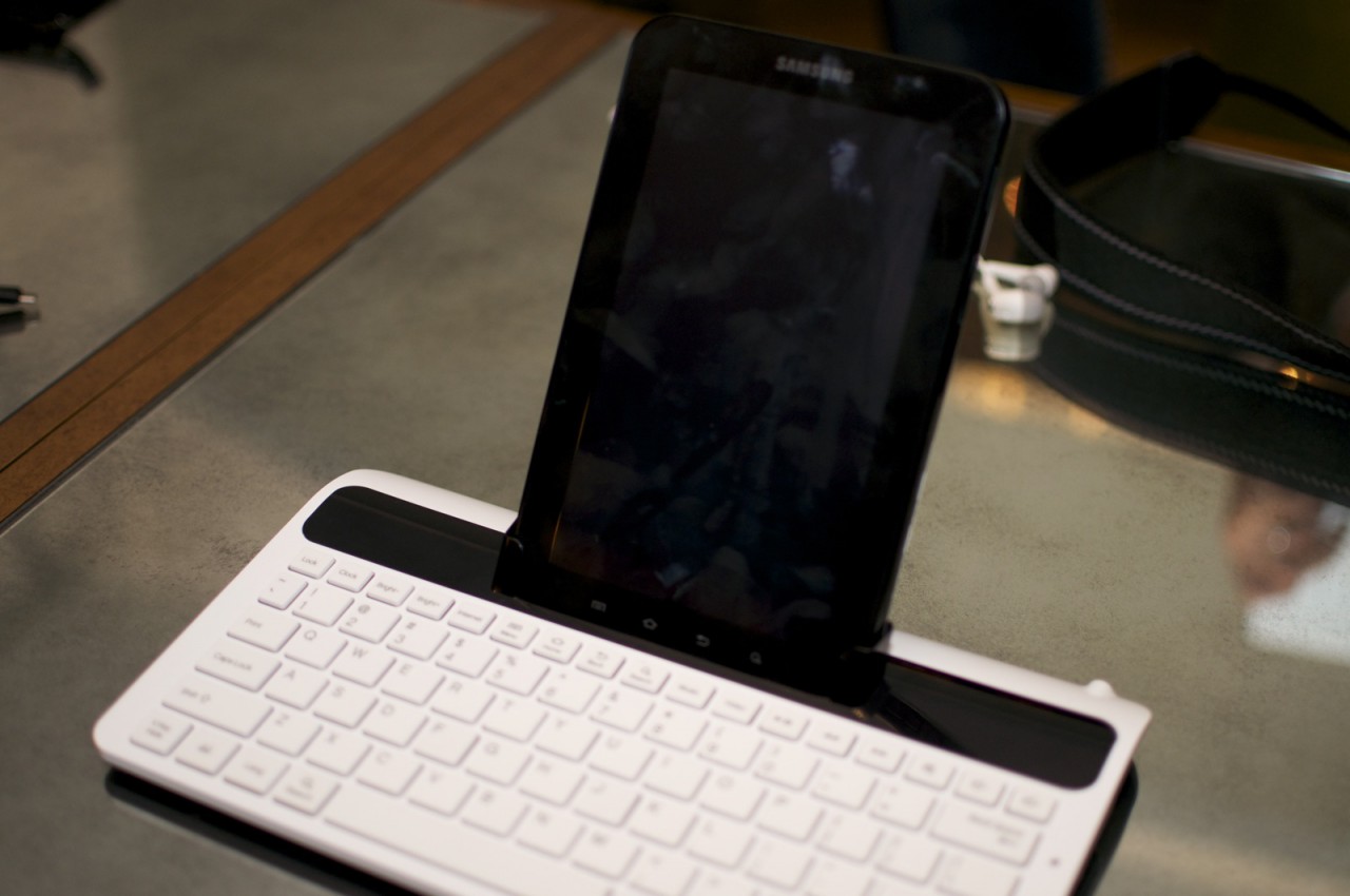 Samsungs Galaxy Tab mit Zubehör