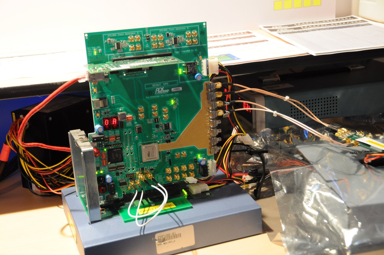 Demoaufbau von PLX Technology