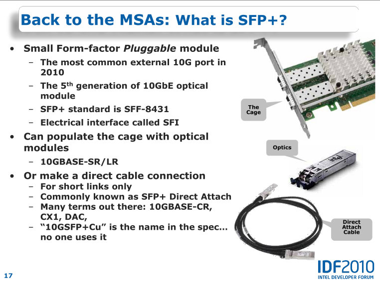 Zudem gibt es noch die SFP-Module, auf die für Direktverbindungen auch verzichtet werden kann.