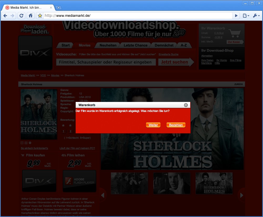 Der Film wurde ausgewählt, ...
