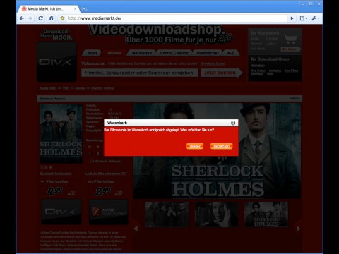 Der Film wurde ausgew&auml;hlt, ...